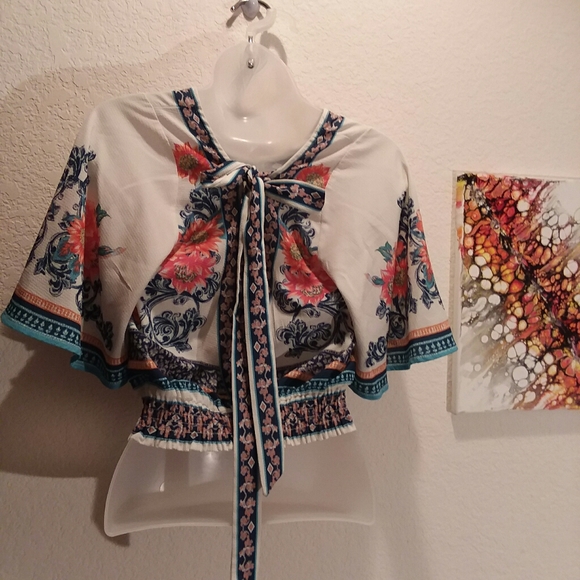 Jealous Tomato Tie Back Top - Picture 2 of 3